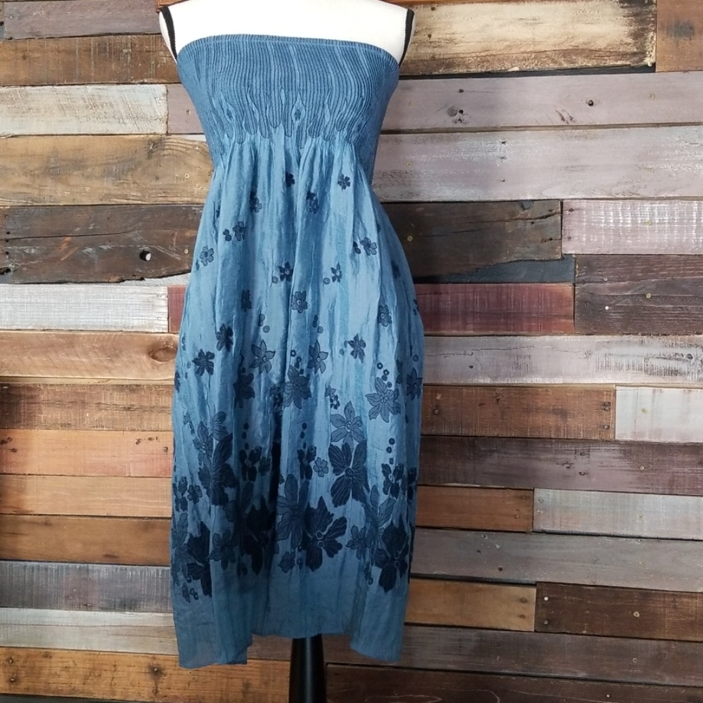 Lapis floral Dress and Skirt